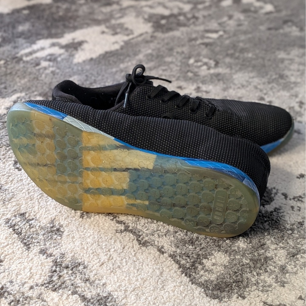 NOBULL SuperFabric Trainer Black Blue Gum Sole Unisex Training‎ Shoes - Picture 4 of 5